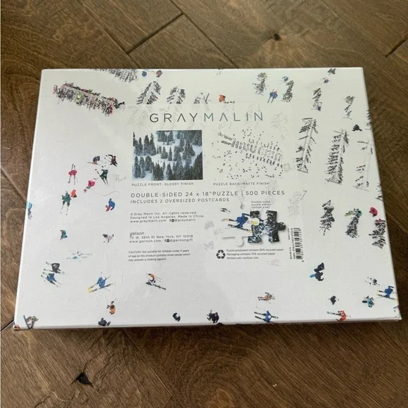 Galison Gray Malin Double Sided The Snow 500 Piece Jigsaw Puzzle New In Box - Picture 4 of 7